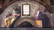 Michelangelo Buonarroti Jesse - David - Solomon oil on canvas